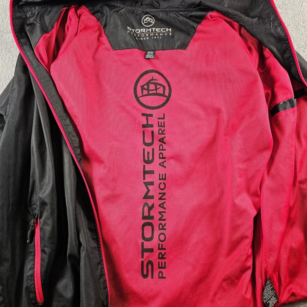 Stormtech Performance Corvette Windbreaker Jacket Mens 2XL Black Red‎ GSX-1 Zip